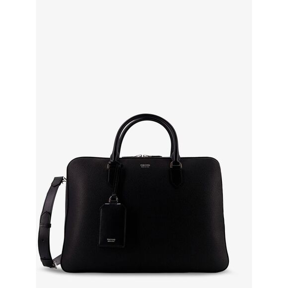 TOM FORD Other - Tom Ford Men Hammered Leather Working Bag With Logo On The Front